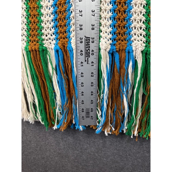 NWT MOTHER The Benefits Dress Size XS Striped Crochet Fringe Midi Cotton Anthro - Picture 9 of 12